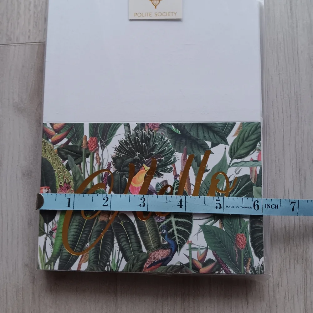 Polite Society Blank Note Cards & Envelopes Boxed Set of 20 Floral Tropical New